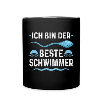 Beste Schwimmer Humor Schwimmer - Tasse einfarbig - Schwarz - Vorne