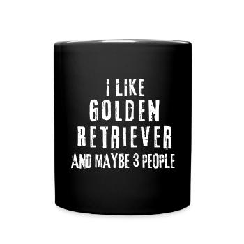 Golden retriever - Mug uni - noir - Devant