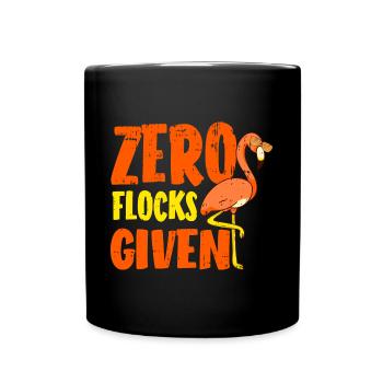 Flamingo Lustiges Flamingo Vogel Geschenk - Tasse einfarbig - Schwarz - Vorne