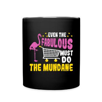 Flamingo Lustiges Flamingo Vogel Geschenk - Tasse einfarbig - Schwarz - Vorne