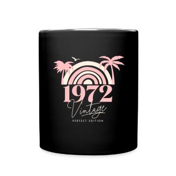 Sun Retro Anniversary Vintage 1972 50 Years - Full Colour Mug - black - Front