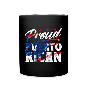 Fier Portoricain d’origine portoricaine - Mug uni - noir - Devant