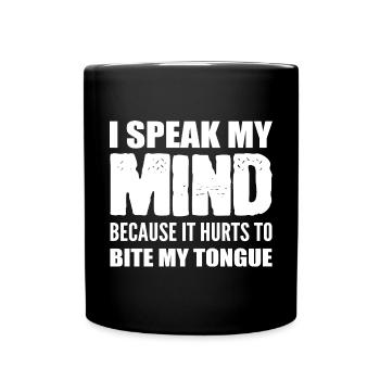My opinion say sociable person poison - Full Colour Mug - black - Front