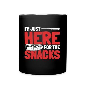 Amateurs de collations de baseball - Mug uni - noir - Devant