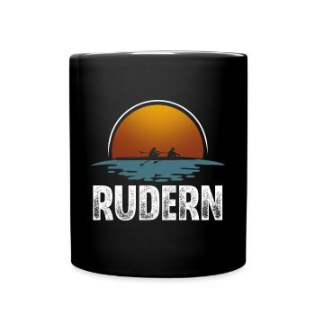 Rudern Ruderer Ruderboot Vintage - Tasse einfarbig - Schwarz - Vorne