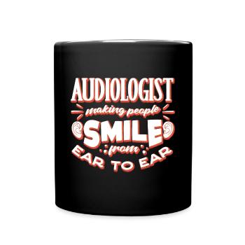 Pediatric Audiologist Audiology Smile From Ear To - Tasse einfarbig - Schwarz - Vorne