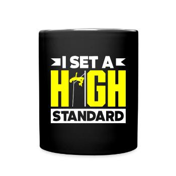 Saut en hauteur Saut Jumper Athlétisme Drôle - Mug uni - noir - Devant