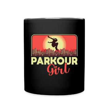 Parkour Freerunning Traceur - Tasse einfarbig - Schwarz - Vorne