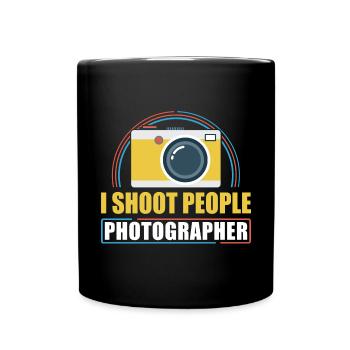 Photography Camera Lens I Shoot - Tasse einfarbig - Schwarz - Vorne