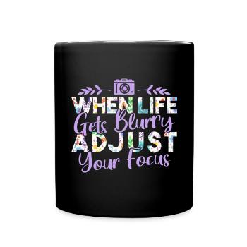 Photography Camera Lens Flowers - Tasse einfarbig - Schwarz - Vorne