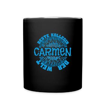 Beste Arbeitskollegin Carmen - Tasse einfarbig - Schwarz - Vorne