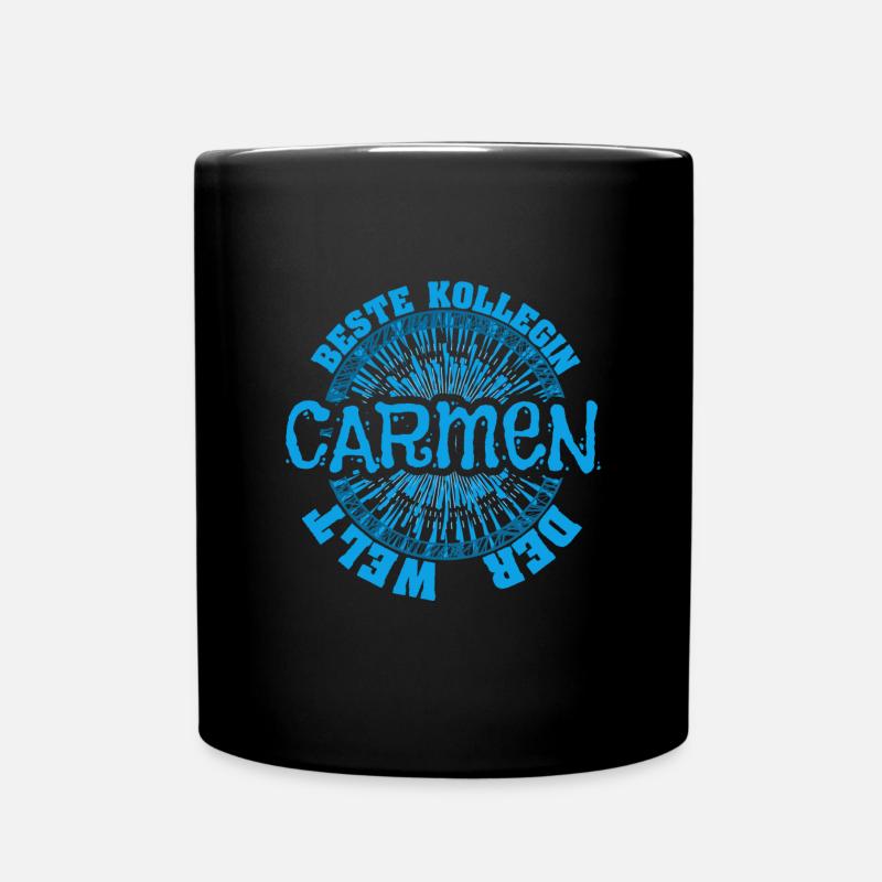 Beste Arbeitskollegin Carmen - Tasse einfarbig - Schwarz