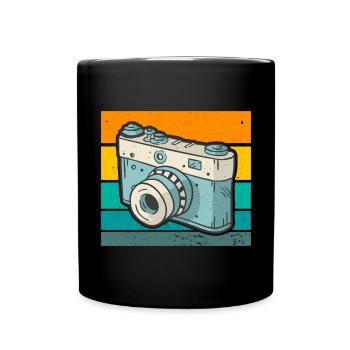 Photography Camera Lens Retro - Tasse einfarbig - Schwarz - Vorne
