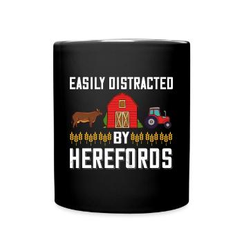 Hereford Vache Bovins Bull Élevage bovin Agriculteur - Mug uni - noir - Devant