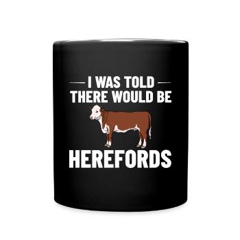 Hereford Vache Bovins Bull Élevage bovin Agriculteur - Mug uni - noir - Devant