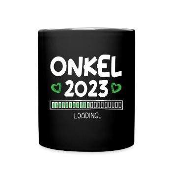 Onkel 2023 Loading - Tasse einfarbig - Schwarz - Vorne