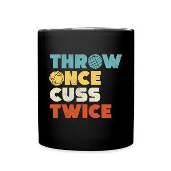 Bocce Ball Player Boules Bocce Throw Once Cuss - Tasse einfarbig - Schwarz - Vorne