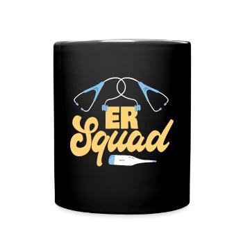 ER Squad Funny Emergency Room Nurse ER Nurse - Full Colour Mug - black - Front