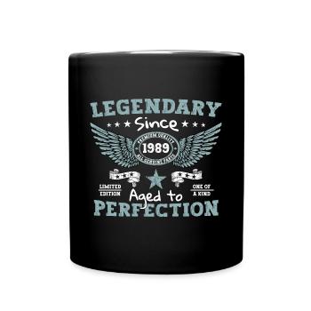 Legendary since 1989 33rd birthday gift - Full Colour Mug - black - Front