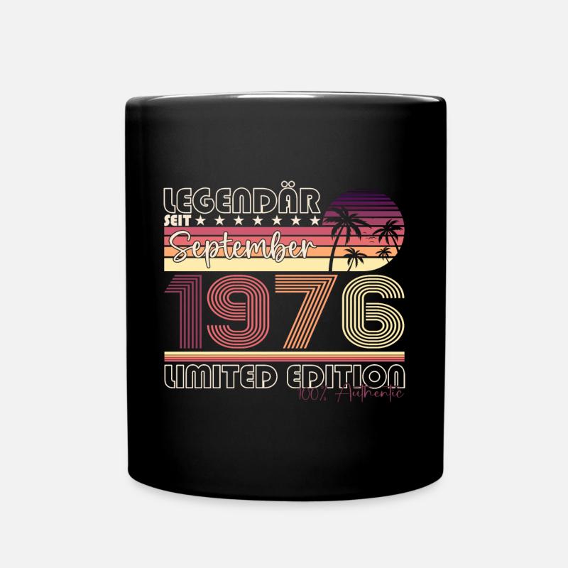 Legendär September 1976 46. Geburtstag Geschenk - Tasse einfarbig - Schwarz