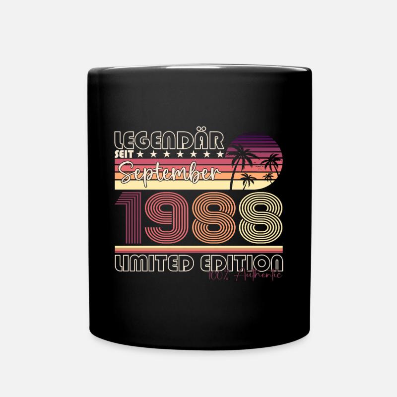 Legendär September 1988 34. Geburtstag Geschenk - Tasse einfarbig - Schwarz