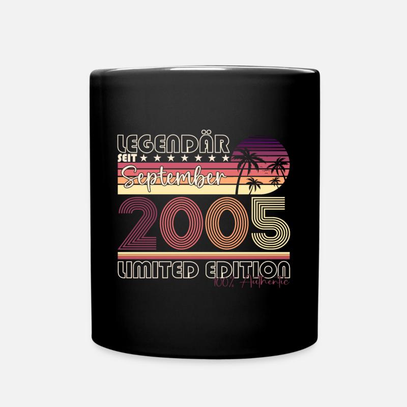 Legendär September 2005 17. Geburtstag Geschenk - Tasse einfarbig - Schwarz