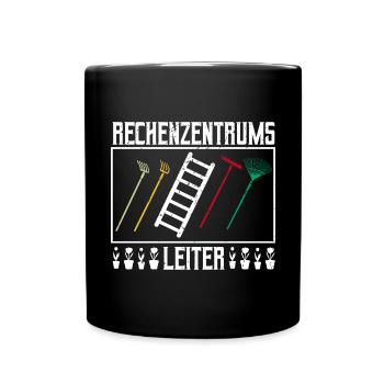 Rechenzentrumsleiter Rechen & Leiter Garten - Tasse einfarbig - Schwarz - Vorne