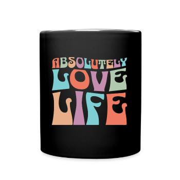 J'Aime Absolument Ma Vie Citation Positive - Mug uni - noir - Devant