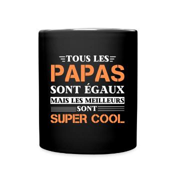Cadeau Homme Papa super cool - Mug uni - noir - Devant