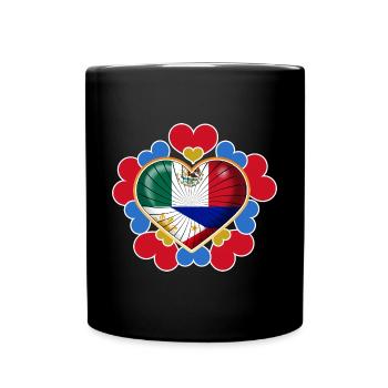 Philippinen Filipino Mexiko Herz DNA I Geschenk - Tasse einfarbig - Schwarz - Vorne