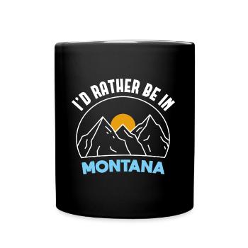 Urlaub in Montana Design für stolze Montaner - Tasse einfarbig - Schwarz - Vorne