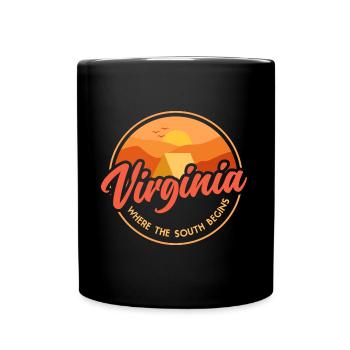 South Virginia Design für stolze Virginier - Tasse einfarbig - Schwarz - Vorne