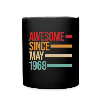 Geburstag Awesome Since May 1968 - Full Colour Mug - black - Front