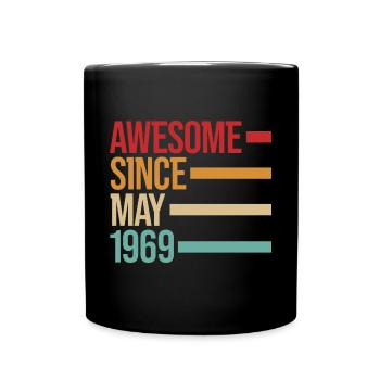 Geburstag Awesome Since May 1969 - Full Colour Mug - black - Front