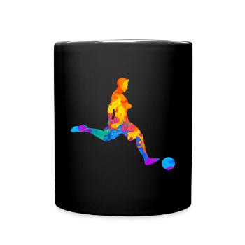 Footballeur Footballeur Football Club Silhouette - Mug uni - noir - Devant