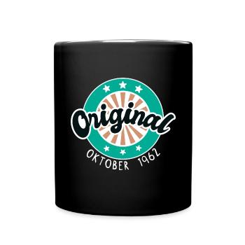 Octobre 1962 - Cadeau du 60e anniversaire. Allemand. - Mug uni - noir - Devant