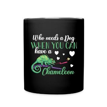 Herpétologiste des reptiles lézards caméléons - Mug uni - noir - Devant