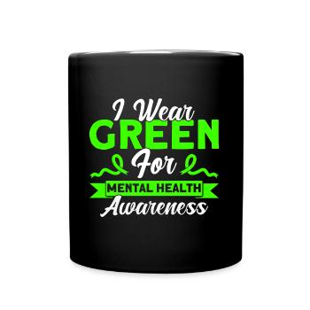 Psychological Awareness Green Loop Depression - Full Colour Mug - black - Front