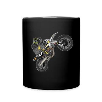 Motocross / Enduro / Freestyle mx / Dirtbike retro - Full Colour Mug - black - Front