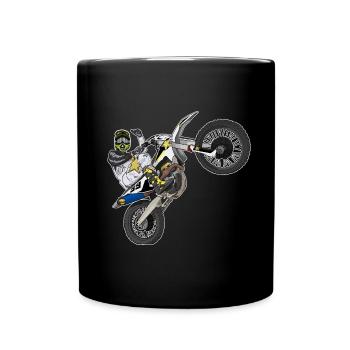 Motocross / Enduro / Freestyle mx / Dirtbike retro - Full Colour Mug - black - Front