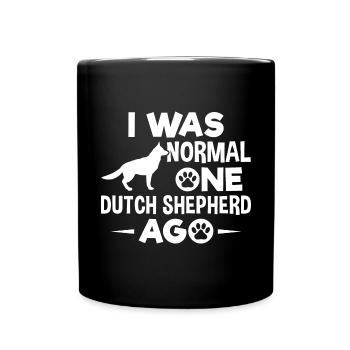 Holländischer Schäferhund Dutch Shepherd - Tasse einfarbig - Schwarz - Vorne