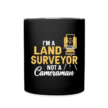 Land Surveying Cartograph Surveyor Surveyor - Full Colour Mug - black - Front