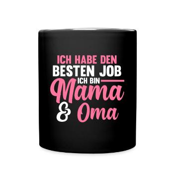 Großmutter Großmama Omi Oma - Tasse einfarbig - Schwarz - Vorne