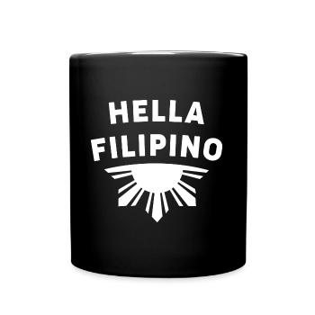 Hella Filipino Design für stolze Pinoys - Tasse einfarbig - Schwarz - Vorne