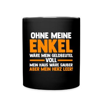 Großvater Großpapa Opi Opa - Tasse einfarbig - Schwarz - Vorne