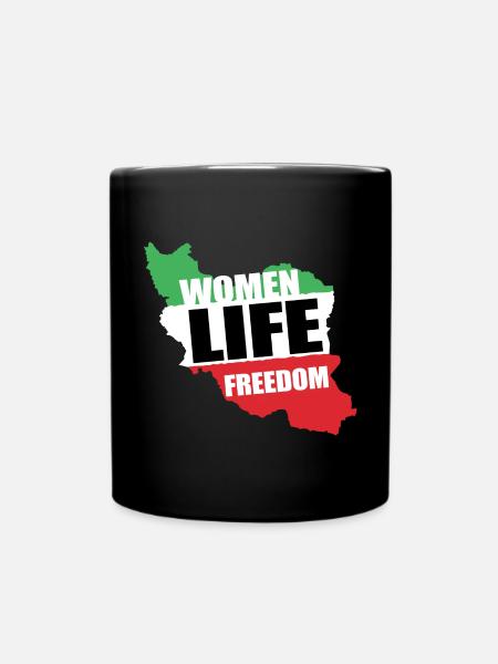 Femmes vie Liberté Libre Iran Femmes persanes Soutien - Mug uni - noir