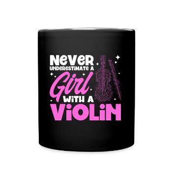 Violinist Orchestra violinist Violin lover - Full Colour Mug - black - Front