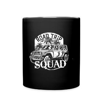 Road Trip Squad Family Traveling Tour Vacation - Tasse einfarbig - Schwarz - Vorne