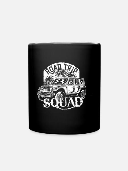 Road Trip Squad Family Traveling Tour Vacation - Tasse einfarbig - Schwarz