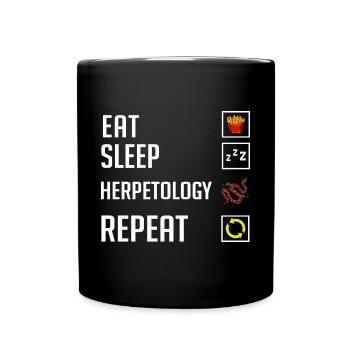 Herpetologie Reptilien Herpetologe Echsen - Tasse einfarbig - Schwarz - Vorne